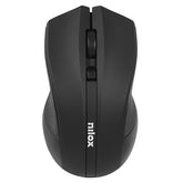NILOX TECH - Mouse ottico, connessione wireless, 1600DPI, ricezione fino a 10 metri di distanza, funziona con pile AA(non incluse), 2 tasti