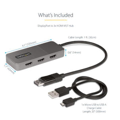 Adattatore DP HDMI a 3 Porte - Hub MST da DisplayPort a HDMI 4K 60Hz