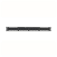 PANNELLO 1U CON 24 RJ45U CAT.6 NERO