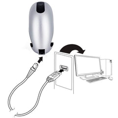 NILOX TECH - Lettore codice a barre da tavolo, scannerizza immagini 1D + 2D, ampio angolo di lettura 640x480, auto Sensor, connessione USB