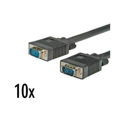 NILOX TECH - Cavo con connettore VGA a connettore VGA, maschio a maschio, lunghezza cavo 2 mt, confezione da 10 pezzi