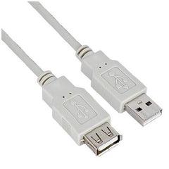 NILOX TECH - Cavo con connettore USB-A 2.0 a connettore USB-A 2.0, maschio a maschio, lunghezza cavo 3 mt, velocità max trasferimento: 480 Mbit/s, schermato