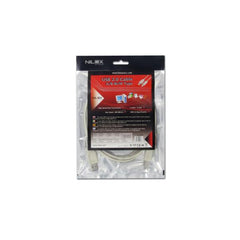NILOX TECH - Cavo con connettore USB-A 2.0 a connettore USB-B 2.0, maschio a maschio, lunghezza cavo 4.5 mt, schermato, velocità max trasferimento: 480 Mbit/s
