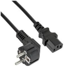 NILOX TECH - Cavo alimentazione con connettore IEC C13 a connettore Schuko, lunghezza cavo 1.8 mt, femmina a maschio