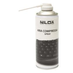NILOX TECH - Bomboletta Aria Compressa ideale per rimuovere polvere, non lascia residui o tracce, fornito di cannuccia per indirizzare aria, confezione da 12 bombolette