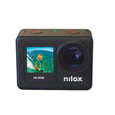 NILOX - Action Cam 4K DIVE, resistenza all'acqua fino a 10 metri, schermo touch screen da 2" e schermo frontale, telecomando, risoluzione HD 4K