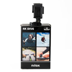 NILOX - Action Cam 4K DIVE, resistenza all'acqua fino a 10 metri, schermo touch screen da 2" e schermo frontale, telecomando, risoluzione HD 4K