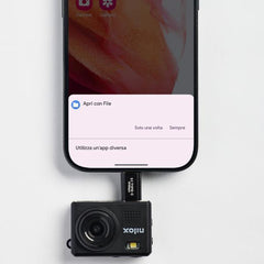 NILOX - Mini Action Cam portachiavi modello Retrò, registra video e audio, scatta foto, dotata di cinque filtri selezionabili, risoluzione HD, cavo Type-C, ricaricabile