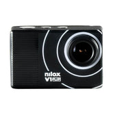 NILOX - Action Cam V1 FLIP con sportellino richiudibile con display, lente da 170°, stabilizzazione elettronica, sequenze video fluide fino a 5K30