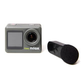 NILOX - Action Cam XMIC con microfono wireless, risoluzione fino a 5K, doppio display da 2" a colori, connettività e archiviazione WIFI, accessori in confezione