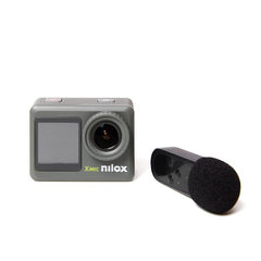 NILOX - Action Cam XMIC con microfono wireless, risoluzione fino a 5K, doppio display da 2" a colori, connettività e archiviazione WIFI, accessori in confezione