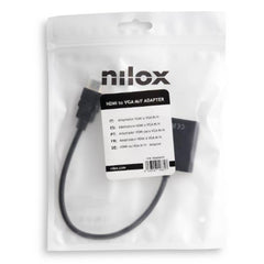 NILOX TECH - Adattatore/Convertitore con connettore HDMI maschio a connettore VGA femmina