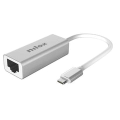 NILOX TECH - Adattatore con connettore USB-A a connettore RJ45, compatibile con cavi di rete CAT5E/6, velocità fino a 1000 Mbps (Gigabit)