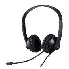 NILOX TECH - Cuffia con connessione porta USB, regolazione del suono, modalità mute dell'altoparlante e del microfono