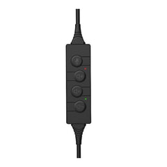NILOX TECH - Cuffia con connessione USB, microfono rotante, controllo volume, cuscinetti morbidi, lunghezza cavo 1.8 mt