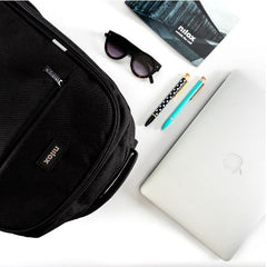 NILOX TECH - Zaino per Notebook/Laptop 15.6", 5 ampi scomparti, schienale rinforzato, spallacci imbottiti e regolabili, presa USB sullo zaino, cerniera in metallo