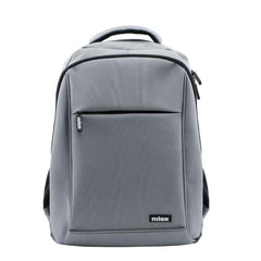 NILOX TECH - Zaino Business per Notebook/Laptop 15,6", presa USB sullo zaino, schienale rinforzato, spallacci imbottiti e regolabili, cerniera in metallo, 5 ampi scomparti
