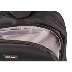 NILOX TECH - Zaino per Notebook/Laptop 15,6”, spallacci imbottiti e regolabili, 2 ampi scomparti + Mouse USB 1000 DPI, lunghezza cavo 1.2 mt, 3 pulsanti