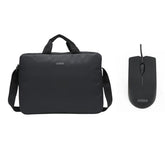 NILOX TECH - Borsa per Notebook/Laptop fino a 15,6”, imbottita, manico e tracolla + Mouse USB 1000 DPI, 3 tasti, lunghezza cavo 1.2 mt