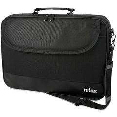 NILOX TECH - Borsa per Notebook/Laptop fino a 15.6'', aggancio trolley, 2 ampi scomparti, manico e tracolla, interni rinforzati, tasca esterna, aggancio trolley