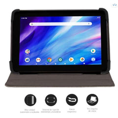 NILOX TECH - Custodia universale a libro per Tablet da 9.7" a 10.5" dimensione display, sistema di chiusura con lembo magnetico, 3 angoli di inclinazione