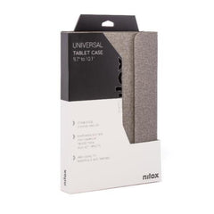 NILOX TECH - Custodia universale a libro per Tablet da 9.7" a 10.5" dimensione display, sistema di chiusura con lembo magnetico, 3 angoli di inclinazione