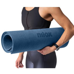 NILOX - Tappeto Fitness extra grande, gomma naturale, marcature sulla superficie per un corretto allineamento del corpo