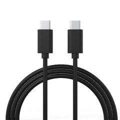 NILOX TECH - Caricabatteria da rete, tecnologia GaN, potenza massima 65 Watt, 3 porte totali, cavo USB-C a USB-C incluso, lunghezza cavo 2 metri, protezioni da cortocircuito
