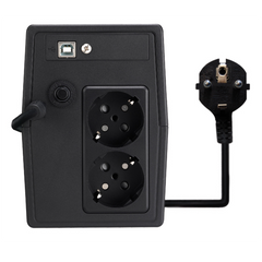 NILOX TECH - UPS Premium Line INTERACTIVE 1200VA, connessione USB, 2 Prese d’uscita protette da blackout, Stabilizzazione Tensione tramite AVR, capacità batteria 7Ah