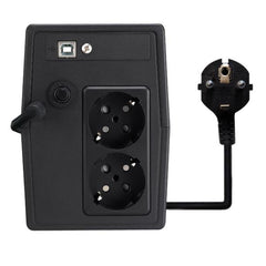 NILOX TECH - UPS Premium Line INTERACTIVE 1500VA, connessione USB, 2 Prese d’uscita protette da blackout, Stabilizzazione Tensione tramite AVR, capacità batteria 9Ah