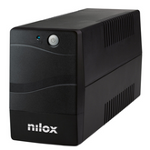 NILOX TECH - UPS Premium Line INTERACTIVE 600VA, connessione USB, 2 Prese d’uscita protette da blackout, stabilizzazione Tensione tramite AVR, capacità batteria 5Ah