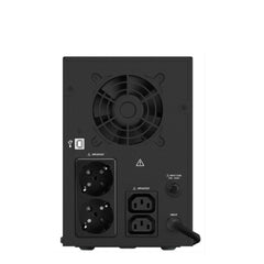 NILOX TECH - UPS Premium Line INTERACTIVE PURE SINEWAVE 1500VA, capacità batteria 9Ah, 2 prese Schuko protette da blackout, regolazione automatica della tensione AVR