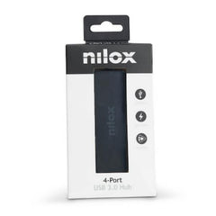 NILOX TECH - Hub con 4 porte USB-A 3.2 Gen1, compatibile con USB-A 2.0, connettore USB-A 3.2 output