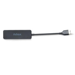 NILOX TECH - Hub con 4 porte USB-A 3.2 Gen1, compatibile con USB-A 2.0, connettore USB-A 3.2 output