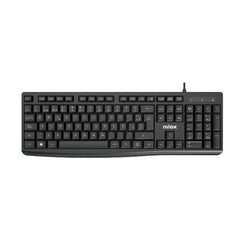 NILOX TECH - Tastiera con connessione USB-A, lunghezza cavo 1.5 mt, 105 tasti, 12 multimediali, layout italiano, tasti con trattamento laser anti usura