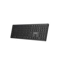 NILOX TECH - Tastiera connessione wireless DUAL (BT 5.2 e Dongle 2.4GHZ), ricaricabile tramite porta USB-C, cavo incluso, 110 tasti, layout italiano, connessione simultanea