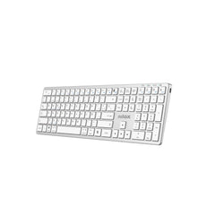 NILOX TECH - Tastiera connessione wireless DUAL (BT 5.2 e Dongle 2.4GHZ), ricaricabile tramite porta USB-C, cavo incluso, 110 tasti, layout italiano, connessione simultanea