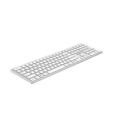 NILOX TECH - Tastiera connessione wireless DUAL (BT 5.2 e Dongle 2.4GHZ), ricaricabile tramite porta USB-C, cavo incluso, 110 tasti, layout italiano, connessione simultanea