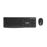 NILOX TECH - Kit Tastiera connessione wireless, 105 tasti, layout italiano + Mouse 1600DPI, connessione wireless 2.4 Ghz, 3 tasti