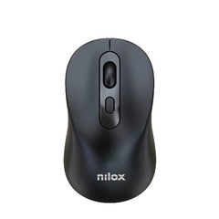 NILOX TECH - Mouse ottico, connessione wireless DUAL (BT 5.2 e Dongle 2.4GHZ), 1600 DPI,ricaricabile tramite porta USB-C, cavo incluso, 4 tasti