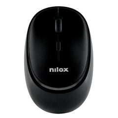NILOX TECH - Mouse ottico, connessione wireless DUAL (BT 5.2 e Dongle 2.4GHZ), 1600 DPI, ricaricabile tramite porta USB-C, cavo incluso, 4 tasti