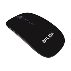 NILOX TECH - Mouse ottico, connessione wireless, 1600DPI, ricezione fino a 10 metri di distanza, funziona con pile AA(non incluse), 2 tasti