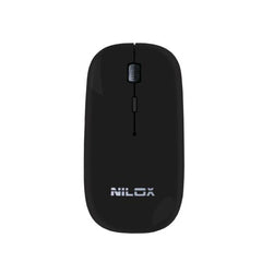 NILOX TECH - Mouse ottico, connessione wireless, 1600DPI, ricezione fino a 10 metri di distanza, funziona con pile AA(non incluse), 2 tasti