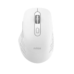 NILOX TECH - Mouse ottico, connessione wireless DUAL (Dongle 2.4 Ghz e wireless), 1600DPI, 6 pulsanti, ergonomico, funziona con pile AA(non incluse)