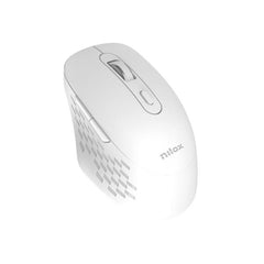 NILOX TECH - Mouse ottico, connessione wireless DUAL (Dongle 2.4 Ghz e wireless), 1600DPI, 6 pulsanti, ergonomico, funziona con pile AA(non incluse)