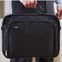 NILOX TECH - Borsa per Notebook/Laptop fino a 15.6", manico e tracolla, cerniera in metallo + Mouse ottico USB 1200 DPI, lunghezza cavo 1.2 mt, 3 tasti