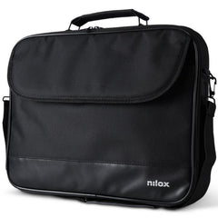 NILOX TECH - Borsa per Notebook/Laptop fino a 15.6", manico e tracolla, cerniera in metallo, interni rinforzati + Mouse ottico USB 1200 DPI, lunghezza cavo 1.2 mt, 3 tasti