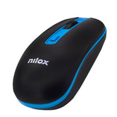 NILOX TECH - Mouse ottico, connessione wireless 2.4 Ghz, 1600DPI, ricezione fino a 10 metri di distanza, funziona con pile AA(non incluse), 4 tasti, design ergonomico