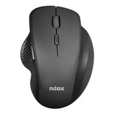 NILOX TECH - Mouse ottico, connessione wireless, ergonomico, 3200DPI, 6 tasti, funziona con pile AA (non incluse), interruttori Huano