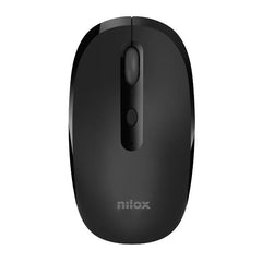 NILOX TECH - Mouse ottico, connessione wireless 2.4 Ghz, ricaricabile tramite porta USB-C, cavo incluso, 3200DPI, 4 tasti
